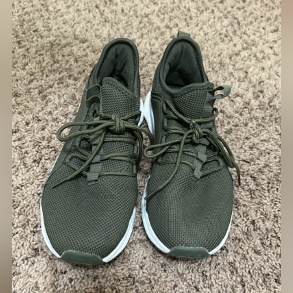 Green tennis shoes